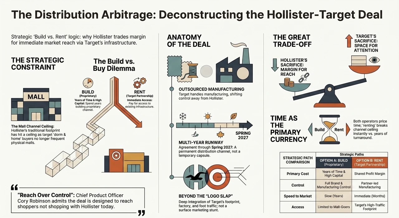 Hollister Rented Target to Reach a Customer It Couldn't Get — one-page infographic